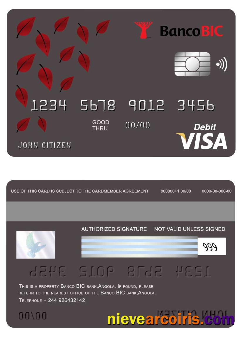 Angola Banco BIC bank visa card